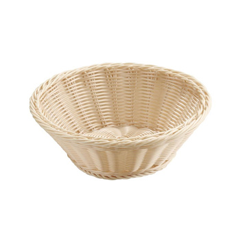 Panier en polypropylène ECONOMIC, rond, beige clair, 25.5x9 cm | APS 40135