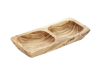 Bol OLIVE en bois d’olivier, double, 17,5x8,5x2,5 cm, 150 ml | APS 1014