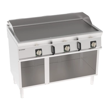 Plaque de gril électrique lisse sur base ouverte 120 cm 400V Tecno74 | TECNOINOX 716206