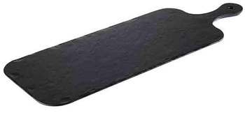 Plateau SLATE-ROCK avec poignée, mélamine, noir, 61x20x1,5 cm | APS 84259