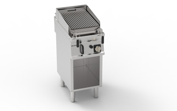 Gril à gaz à pierres de lave sur support ouvert 8 kW | TECNOINOX 713149