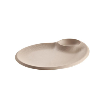 Assiette NERO en mélamine, beige, 30x25x2,5 cm | APS 85425