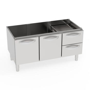 Socle avec porte et 2 tiroirs GN 1/1 | TECNOINOX 716080