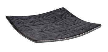 Plateau DARK WAVE, en mélamine, noir, 14x14x2 cm | APS 84904