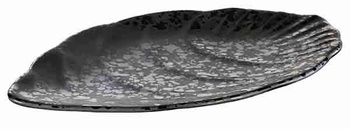 Plateau GLAMOUR, en mélamine, noir et gris, 25x15,5x1,5 cm | APS 84380