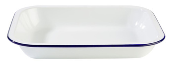 Bol ENAMELWARE, émaillé, blanc avec finition bleue, 28x23x4.5 cm, 1.9 l | APS 40669