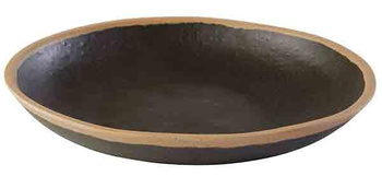 Assiette CROCKER, en mélamine, noir - brun, 20,5x3 cm, 500 ml | APS 84576