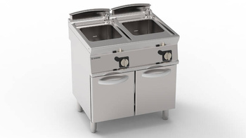 Appareil à cuisson des pâtes à gaz 2 x 24 l GN 2/3 20 kW | TECNOINOX 713057