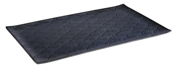 Plateau GN 1/2 DARK WAVE, en mélamine, noir, 53x32,5x2 cm | APS 84900