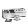 Présentoir pour aliments pour 4 bacs GN 1/6, 68,2x24,5x21,5 cm | FORGAST FG11416