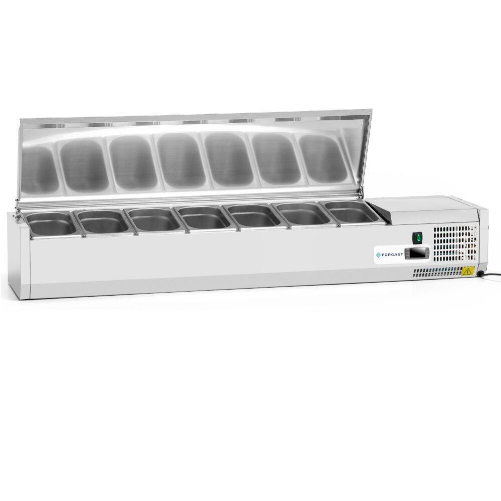Vitrine réfrigérée avec couvercle 7 GN 1/4 | FORGAST FG07307