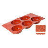 Moule de cuisson en silicone demi-sphères, 5 cavités de 8 cm de diamètre | CONTACTO 6630/085