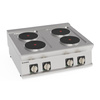 Cuisinière professionnelle électrique 4 plaques sur coffre ø 22 cm | TECNOINOX 716003