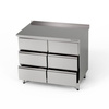 Table de travail en acier inoxydable avec 6 tiroirs 80x60x85 cm | FORGAST