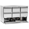 Table réfrigéré 6 tiroirs, 400 l, avec groupe froid inférieur | FORGAST FG07009