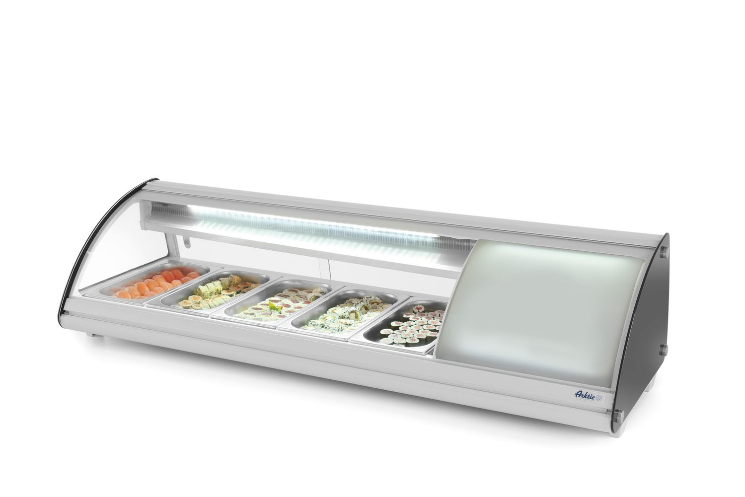Vitrine réfrigérée pour sushi, 63 l, LED, 3-7°C, 130,7x45x33 cm | HENDI 233757