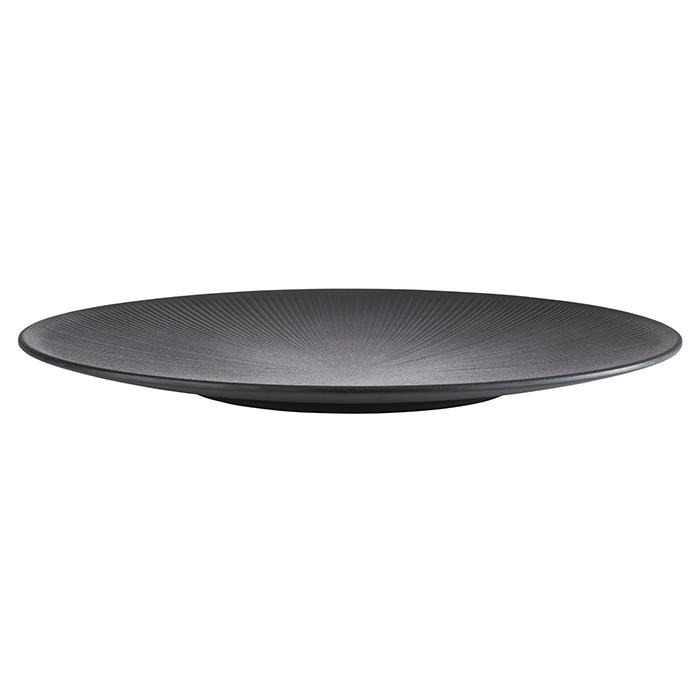 Assiette NERO en mélamine, noire, 42 cm | APS 85066