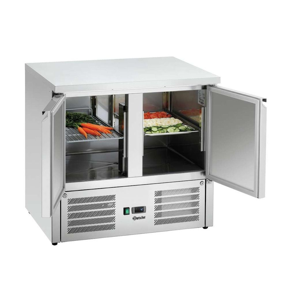 Table réfrigérée 2 portes avec groupe frigorifique en bas 900T2 | BARTSCHER 110256