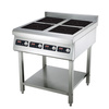 Cuisine à induction 4 foyers sur soubassement, 4x3,5 kW, 400 V | FORGAST FG09037