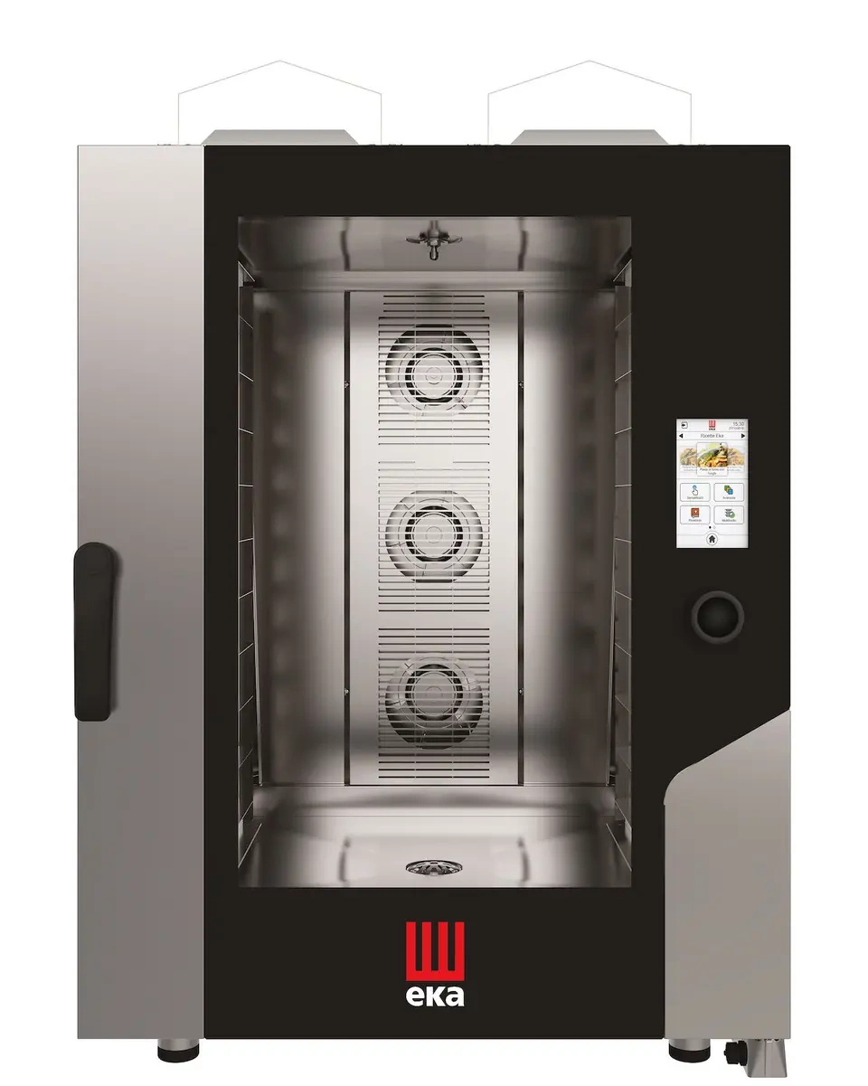 Four mixte à convection-vapeur gaz Millenial Touch Screen Bakery 10x600x400 | TECNOEKA MKF1064GTS