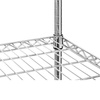 Étagère de stockage en acier chromé, 4 étagères, 152x61x180 cm pliable | FORGAST FG15139