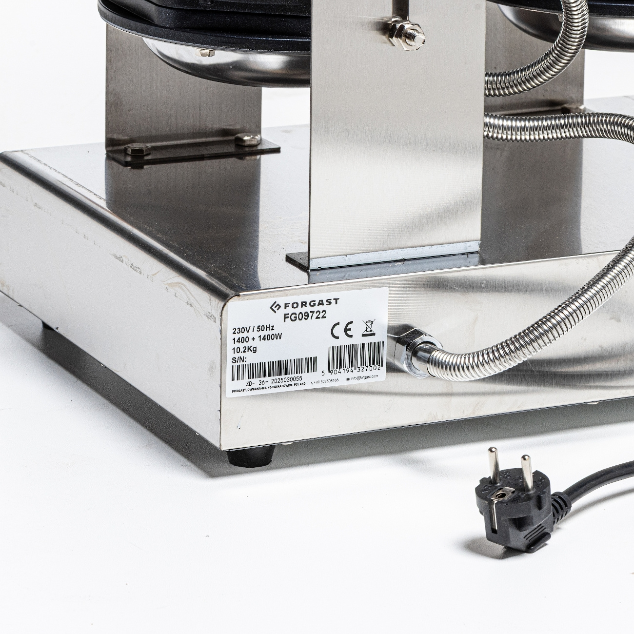 Gaufrier électrique double pour gaufres bubble 2 gaufres, 2,8 kW, 230 V | FORGAST FG09722