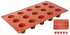 Moule pour desserts Dariol, cône, 15 cavités, 3,5x3,8 cm, en silicone | CONTACTO 6633/315