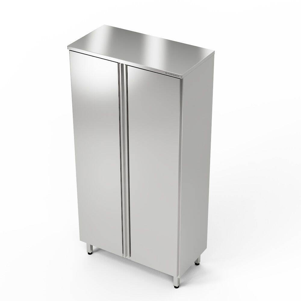 Armoire de rangement inox à deux compartiments avec lavabo 100x50x180 cm | FORGAST