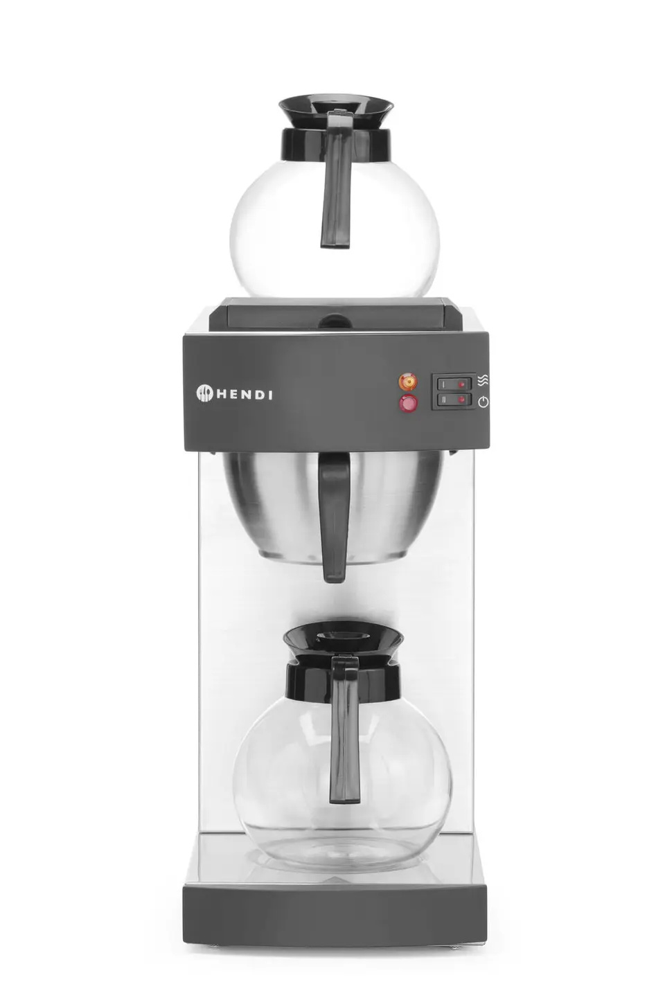 Cafetière filtre, 2 plaques chauffantes, 2,1 kW, 5 min, 20x38,5x43 cm | HENDI 208304