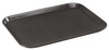 Plateau de service, ovale, GRIPZONE, en composite PRV, noir, 46x26x2 cm | APS 508
