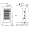Gyros (kebab) électrique, 30 kg, 4 zones de chauffe | POTIS E-2