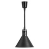 Lampe chauffante pour plats noire, conique, 0,25 kW, réglage de hauteur 60-180 cm | FORGAST FG03344