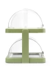 Vitrine réfrigérée double roll-top Duo UNIQ conçue par Robert Bronwasser, verte, 48x35,5x48 cm | HENDI 871973