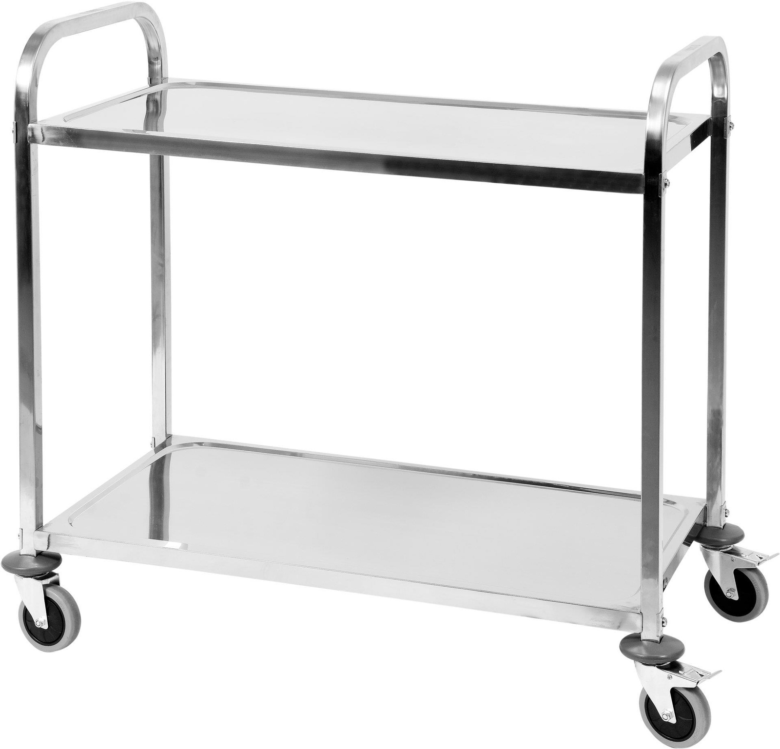 Chariot de service en acier inoxydable à 2 niveaux pliable | YATO YG-09095