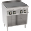 Cuisinière électrique plaque pleine avec soubassement ouvert | TECNOINOX 716024