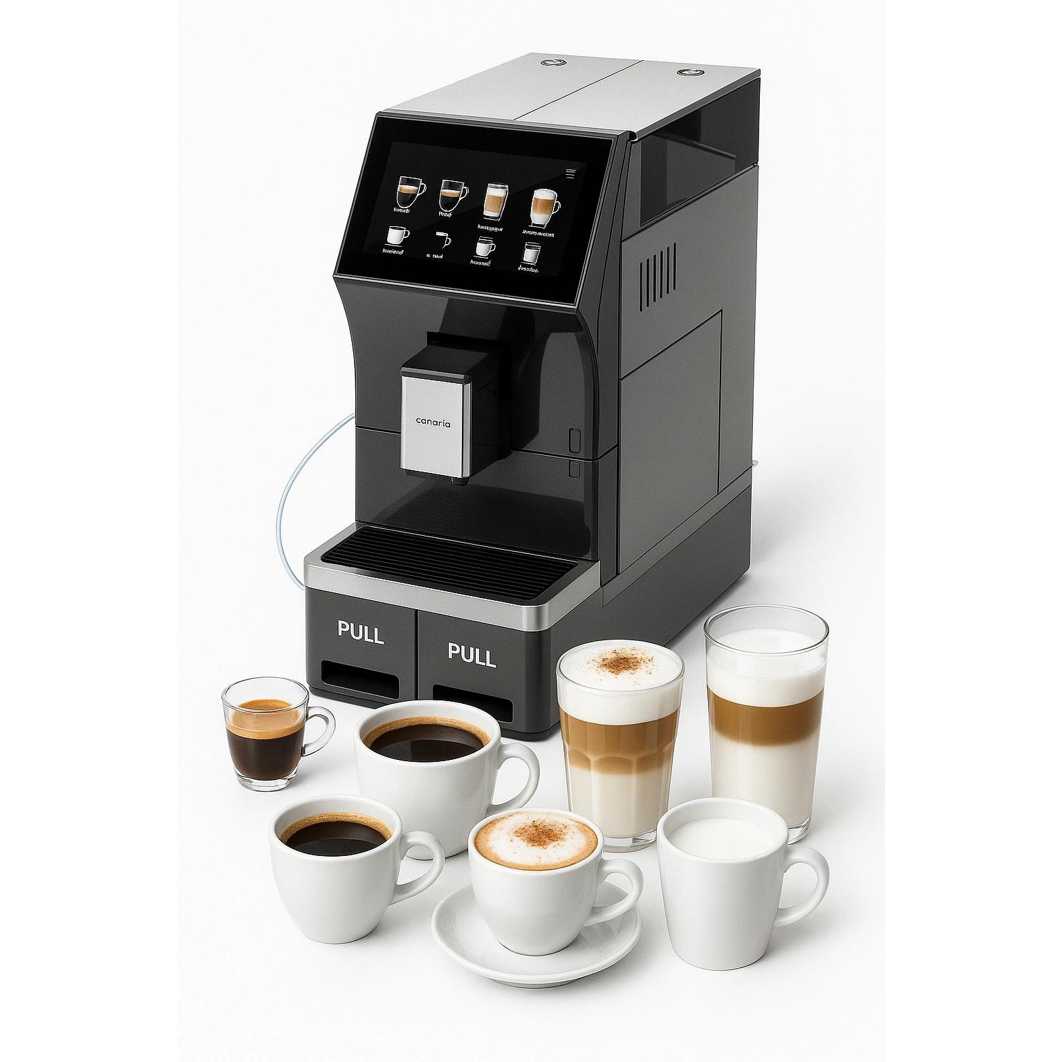 Machine à café automatique avec grand écran, réservoir d'eau 3,5 L | CANARIO CAFE CC701