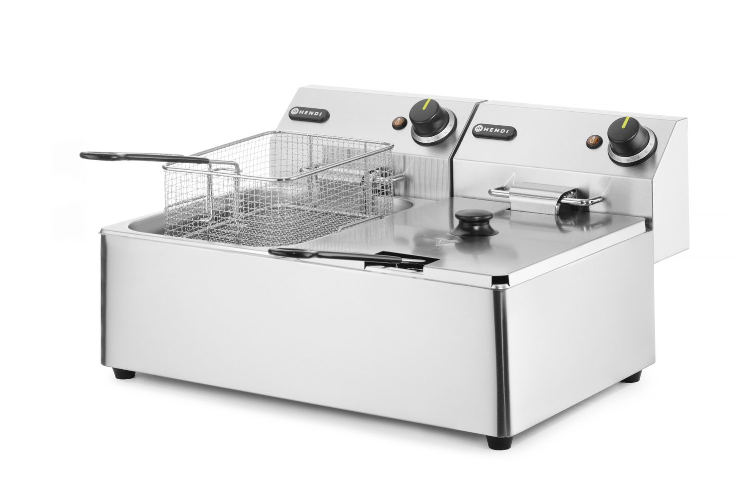 Friteuse électrique Blue Line, 2 cuves, 2x6 L, 2x3,3 kW | HENDI 205853