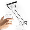 Porte-verres, rail coulissant noir | FORGAST FG11443