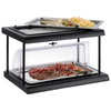 Vitrine de buffet avec insert réfrigérant, à deux niveaux DOPPELDECKER GN 1/1, noir, 60x41x36 cm | APS 11547