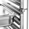 Chariot pliable en acier inoxydable pour le transport de bacs GN | FORGAST FG01101