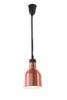 Lampe de maintien au chaud des plats suspendue cylindrique, couleur cuivre, 17,5 cm, 0,25 kW | HENDI 273890
