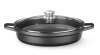 Casserole avec revêtement antiadhésif, 4,3 L, noir, 42,5x33,2x(H)7 cm | HENDI 611012