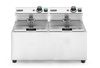 Friteuse électrique à 2 cuves, 2x8 L, 2x3,5 kW, zone froide | HENDI 207307