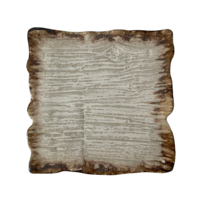 Assiette plate rectangulaire Moku en dolomite 30 x 30 cm | KERA CERAMIKA 16.5/C.DOL
