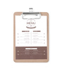 Set de table pour carte de menu 12,5x18 cm | HENDI 664179