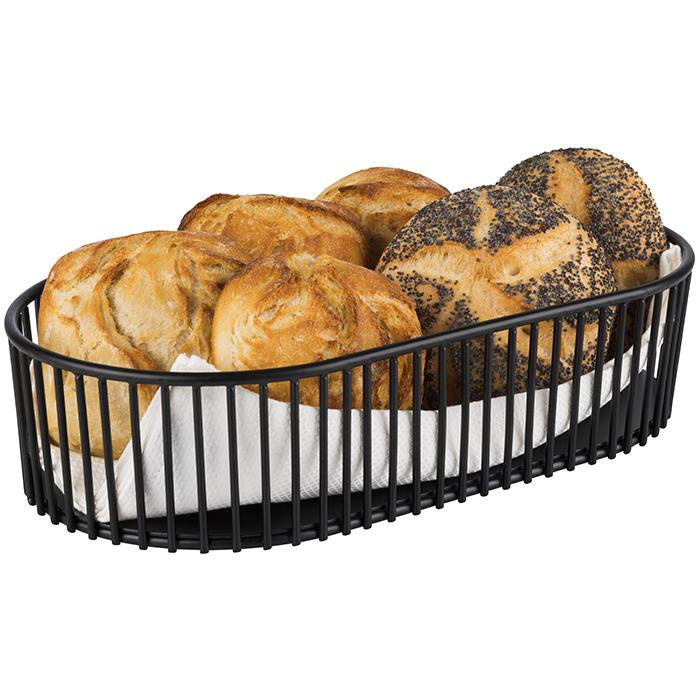 Panier buffet URBAN, en métal, noir, 29x16x6,5 cm | APS 30337