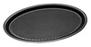 Plateau de service, ovale, GRIPZONE, en composite PRV, noir, 29x21x2 cm | APS 506