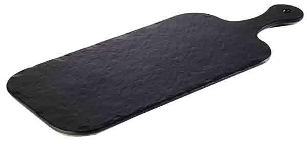 Plateau SLATE-ROCK avec poignée, mélamine, noir, 53x20x1,5 cm | APS 84258