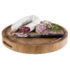 Planche de service OKLA, ronde, en bois de chêne, marron, 33x4,5 cm | APS 805