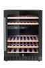 Cave à vin, 2 zones, 46 bouteilles, noire, 137 l, 5 étagères, 1 porte | ARKTIC 237106